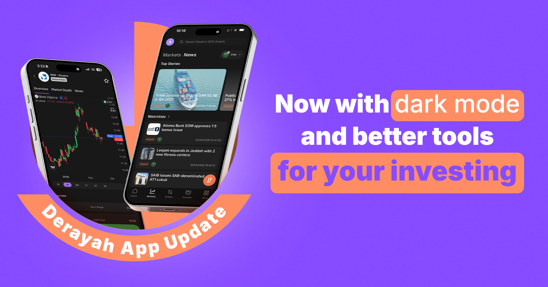 Derayah App Update: A smoother experience for your eyes.